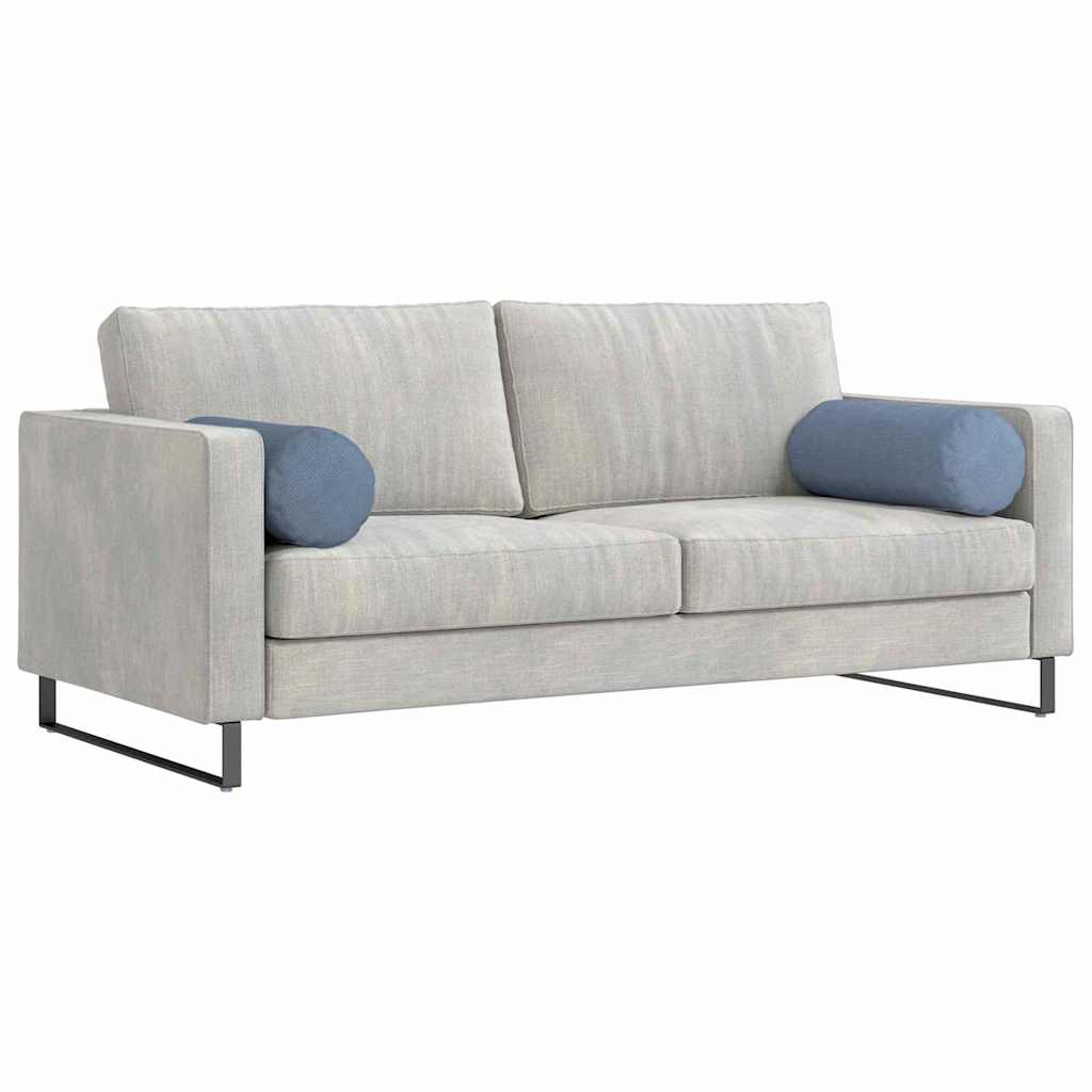 Bolster Pillows 2 pcs Blue Ø 25 x 70 cm Corduroy Fabric